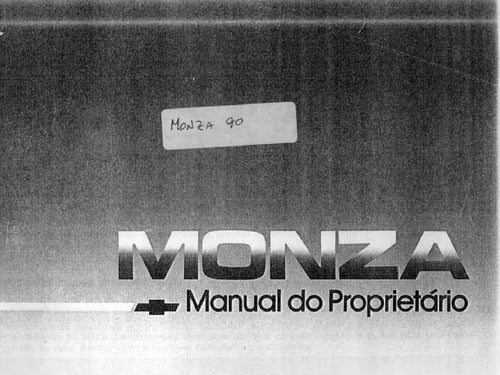 Manual Do Proprietário Monza 1990 -