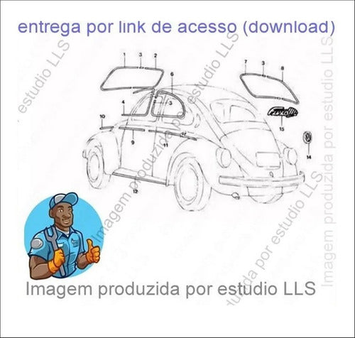 Catálogo Peças Vw Fusca Itamar + Manual Serviços Motor 16
