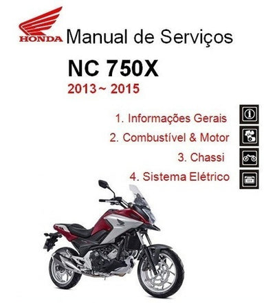 Manual De Serviços - Honda Nc750x 2013 ~ 2015 | Catalogo & servico