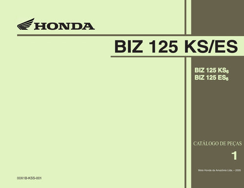 Catálogo De Peças Honda Biz 125 Ks-es -