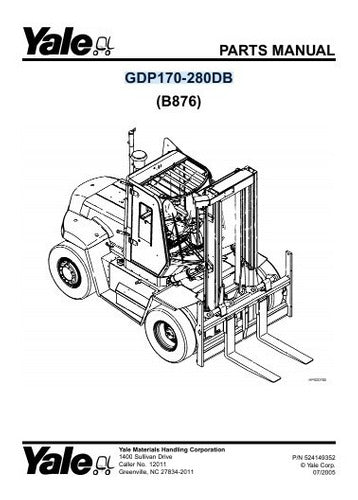 Manual Pecas Empilhadeira Yale Gdp170 280db Serie B876 712pg