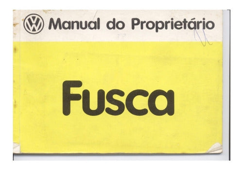 Manual Do Proprietário Do Fusca 1982 -