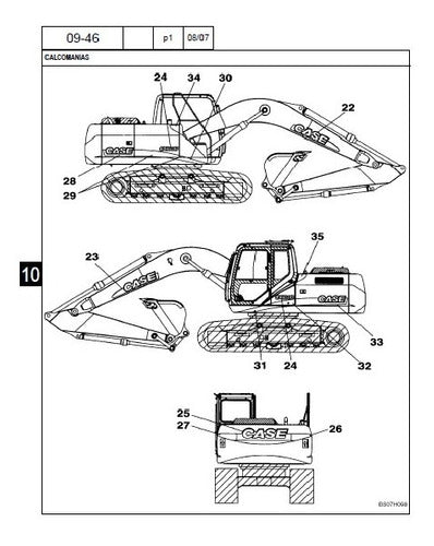 Catálogo De Peças Case Cx160b Escavadeira