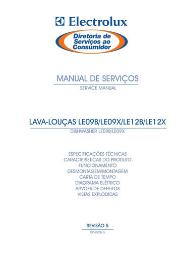 Manual De Serviço Lava-louças Le09b Le09x Le12b Le12x -