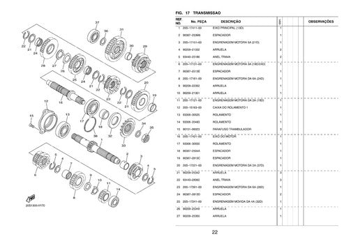 Catálogo De Peças Yamaha Xj6n -