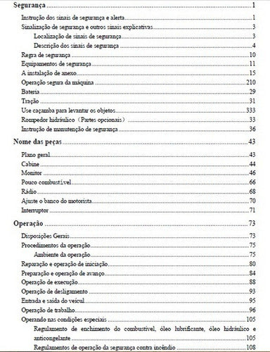 Manual De Operação E Manutenção Escavadora Hidráulica Xcmg