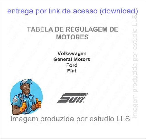 Tabela Regulagem Motores Sun Volkswagen Chevrolet Ford Fiat