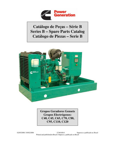 Catálogo De Peças Gerador Série B Cummins -