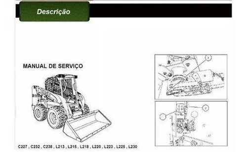 Manual Serviço Mini Carregadeira C227,232,238, L213,215,218
