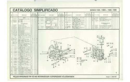 Catálogo Peças Volkswagen Fusca 1300 1500 1600 1970 - 1977