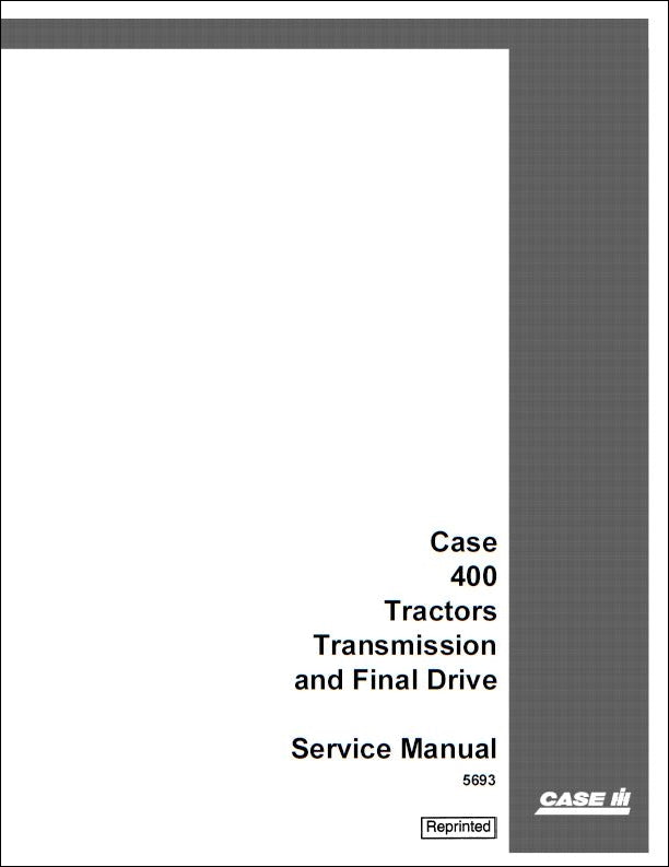 MANUAL DE SERVIÇO CASE - CASE 400 TRACTOR TRASMISSION-INGLES