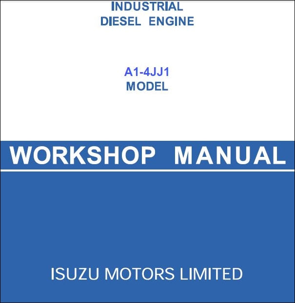 Manual De Serviço Motor a Diesel JCB - A1-4JJ1 ISUZU