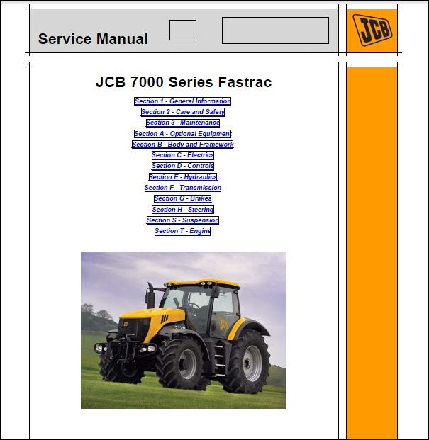 Manual De Serviço JCB - 7000 Series Fastrac