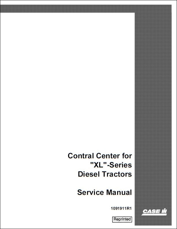 MANUAL DE SERVIÇO CASE - Centro de Controle XL SERIES DIESEL - INGLES