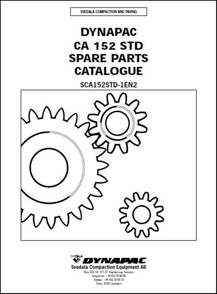 Catalogo De Peças DYNAPAC - CA152 STD - Roller Vibratory