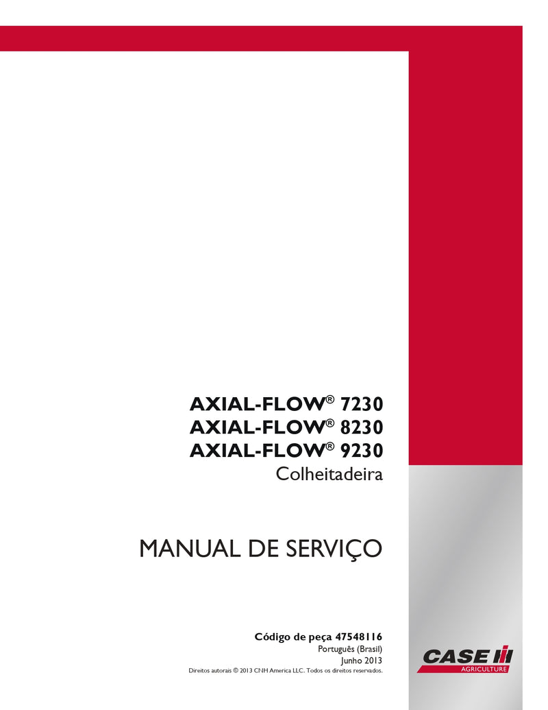 Manual De Serviço Colheitadeira Case 7230, 8230 E 9230