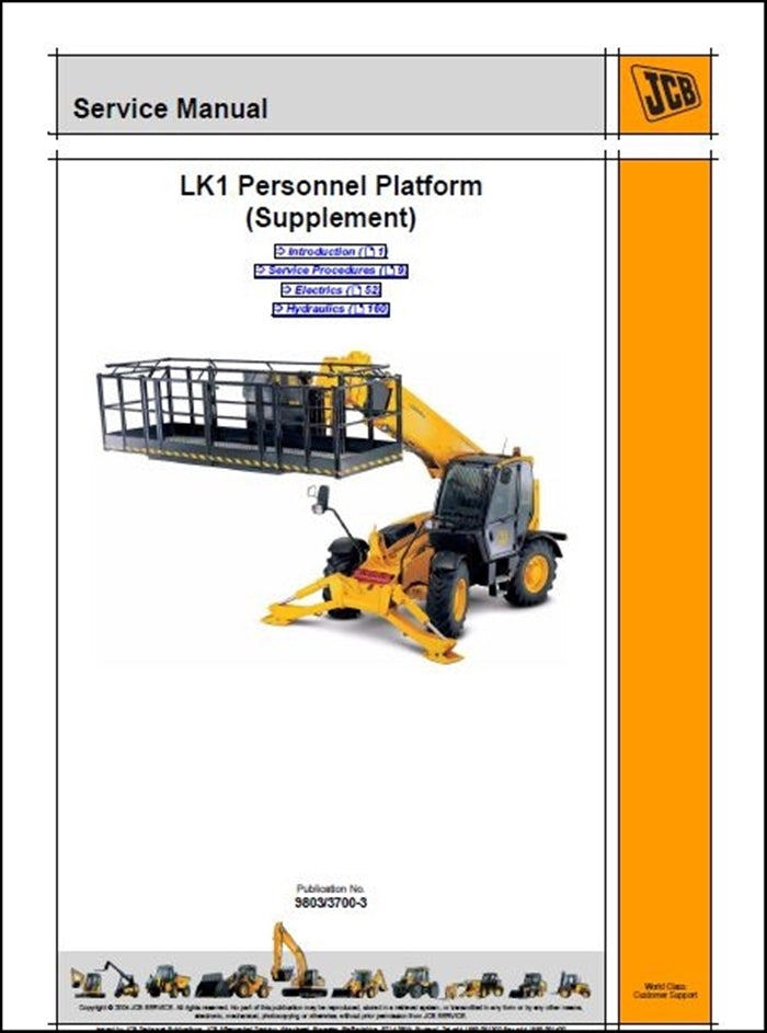 Manual De Serviço JCB - LK1 Pessoal da Plataforma - (Suplemento)