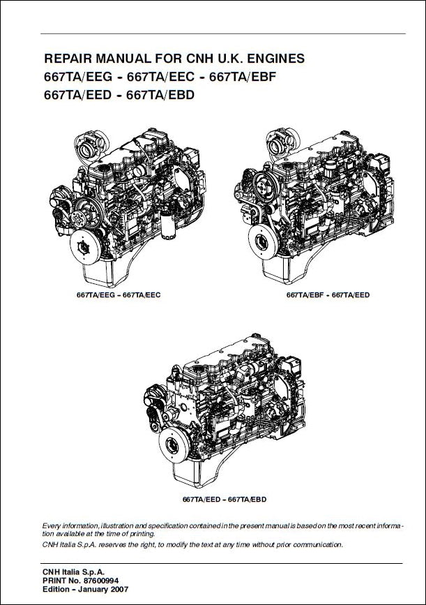 Manual De Serviço CASE - 667TA-EEG - 667TA-EEC - INGLES