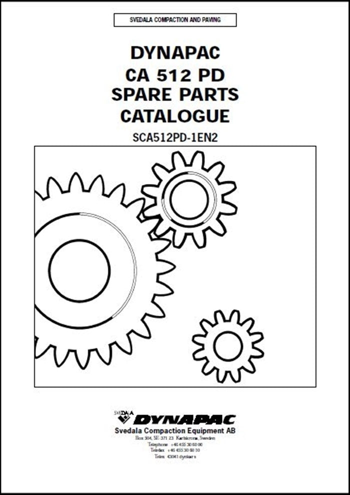 Catalogo De Peças DYNAPAC - CA512PD - Roller Vibratory