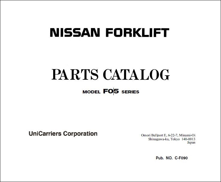 Catalogo De Peças NISSAN - FO5 SERIES - Empilhadeira - INGLES