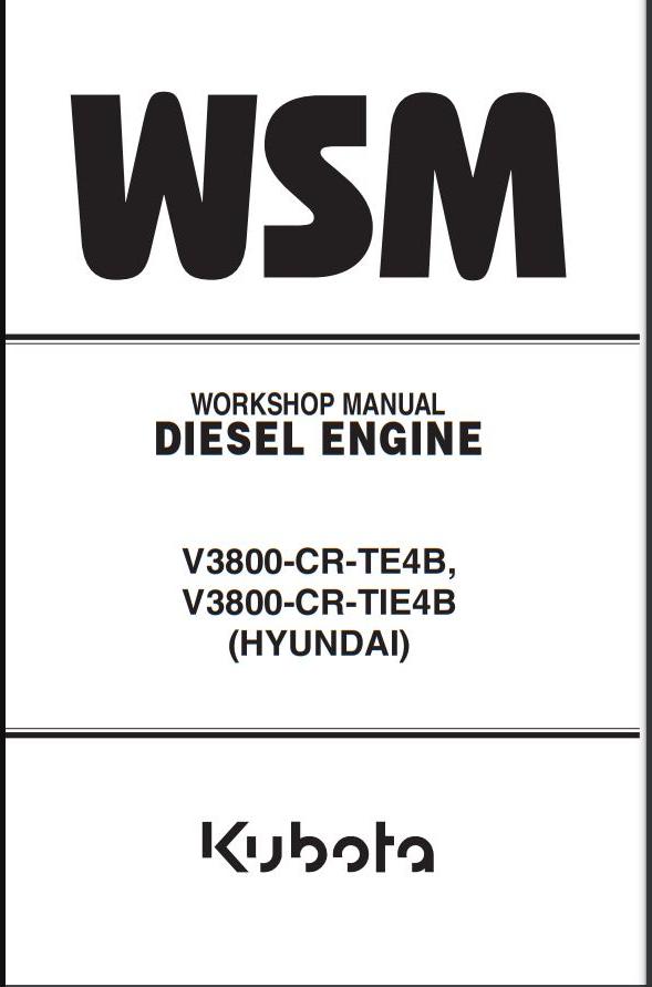 Manual De Serviço HYUNDAI - V3800-CR-TE4B\V3800-CR-TIE4B - Motor Diesel