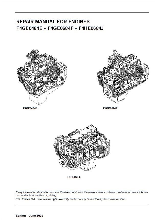 Manual De Serviço CASE - F4GE0484E - F4GE0684F - INGLES