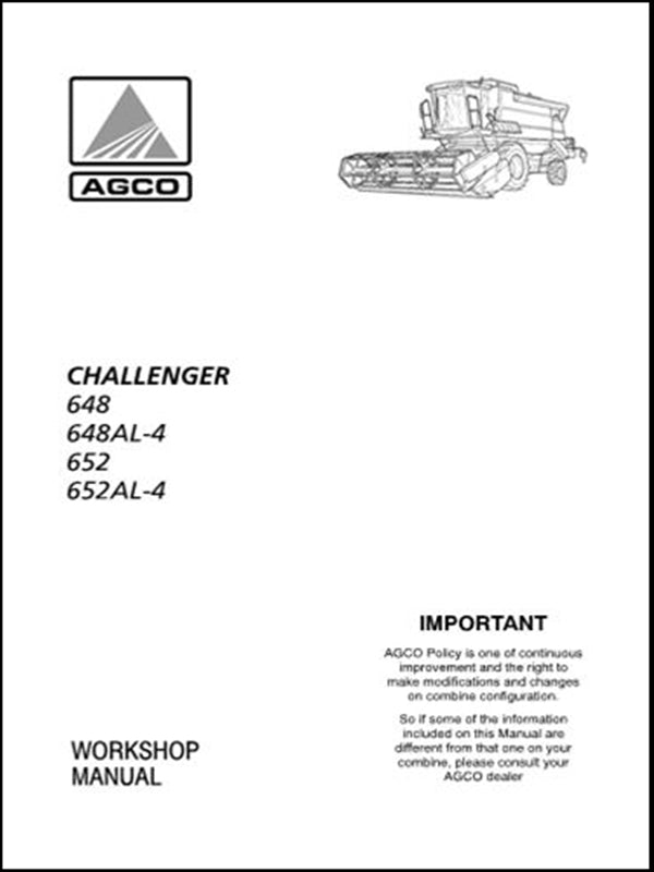 Service Manual CHALLENGER - 648\648 AL-4\652\652 AL-4 - Colhetadeira