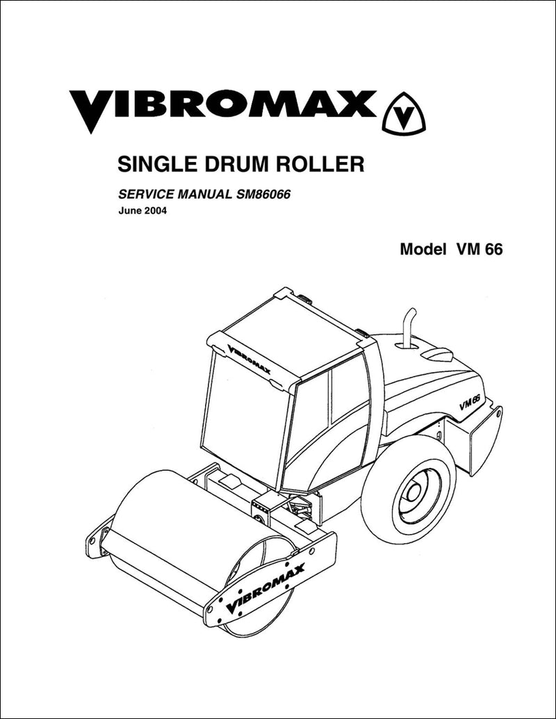 Cilindro Único JCB Vibromax VM66 Manual de serviço do rolo