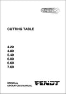 Manual do Operador FENDT - Mesa de Corte- 4.20\4.80\5.40\6.00