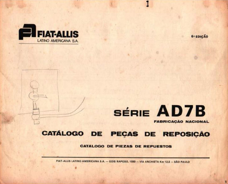 CATALOGO DE PEÇAS FIATALLIS AD7B - COMPLETO (EM PORTUGUES)