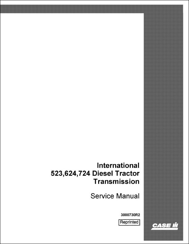 MANUAL DE SERVIÇO CASE - 523, 624, 724 - TRANSMISSION-INGLES