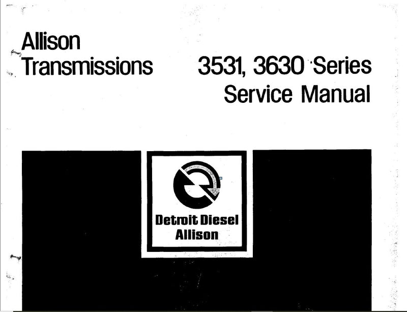 Manual de Serviços Transmissão Allison CRT 3531-1, CRT 3531-3 CRT3630-1