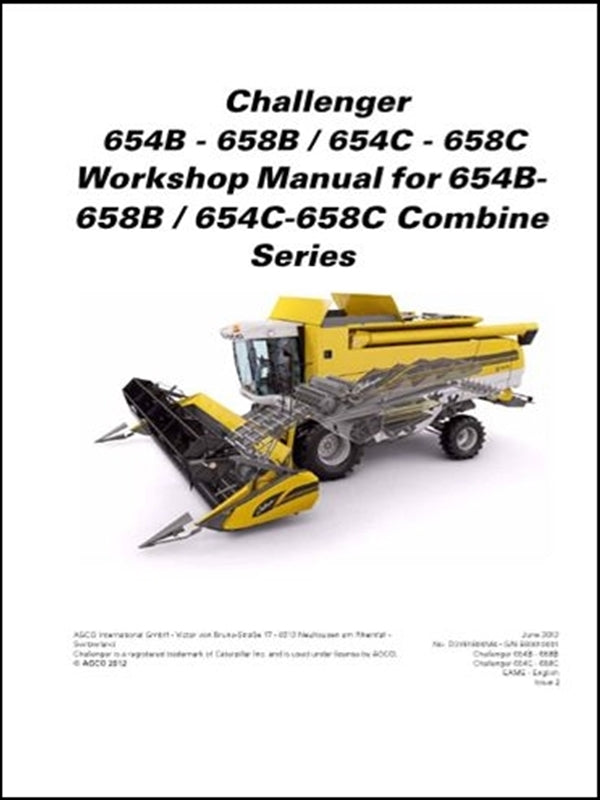 Service Manual CHALLENGER - 654B-658B\654C-658C - Colhetadeira
