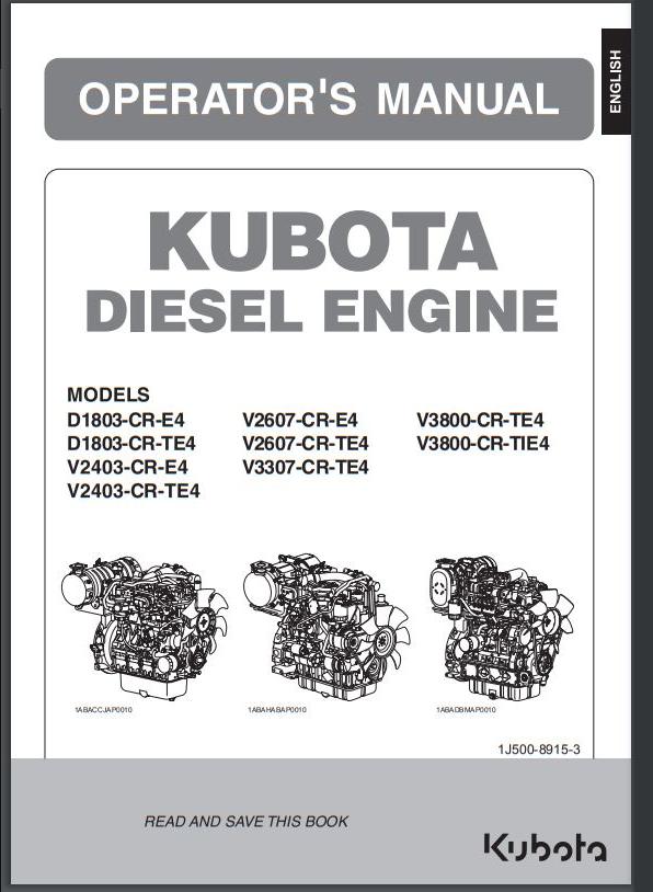 Manual De Serviço HYUNDAI - KUBOTA V3307CR-TE4\V3800-CR-TIE4 - Motor Diesel