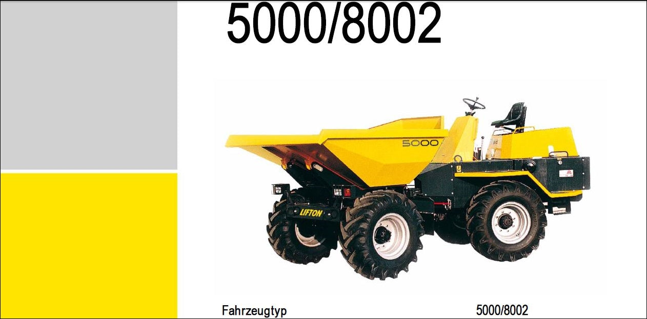 Catalogo De Peças WACKER NEUSON - 5000/8002 - DUMPER - INGLES