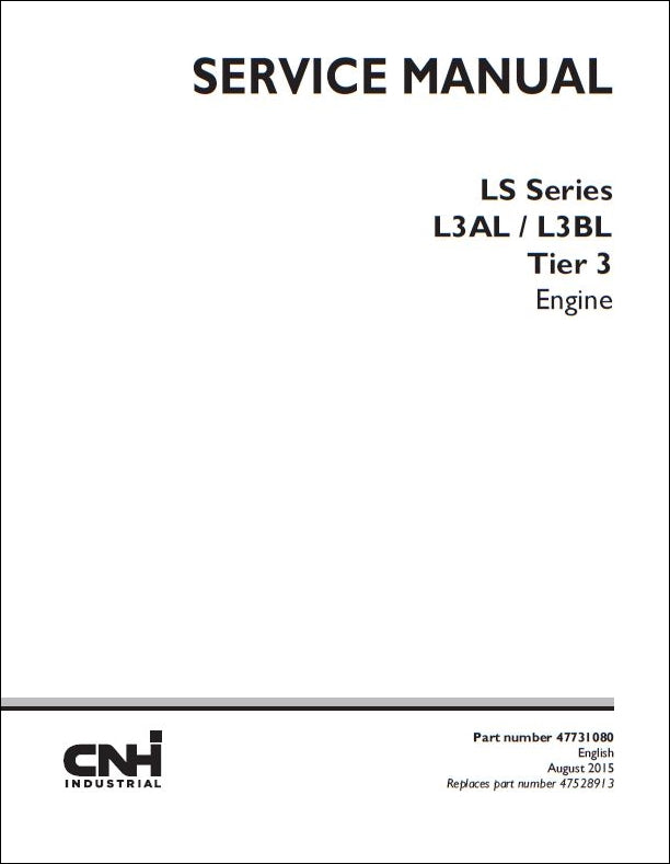 Manual De Serviço CASE - LS Series L3AL - L3BL-Tier 3-INGLES