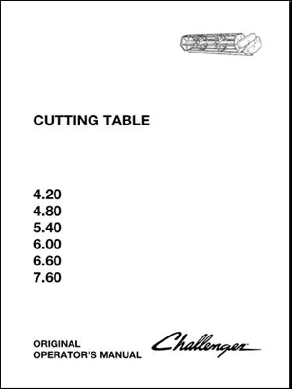 Operator Manual CHALLENGER - Cutting Table 4.20\4.80\5.40