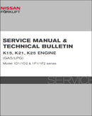 Manual De Serviços NISSAN - K15, K21, K25 ENGINE - Empilhadeira - INGLES