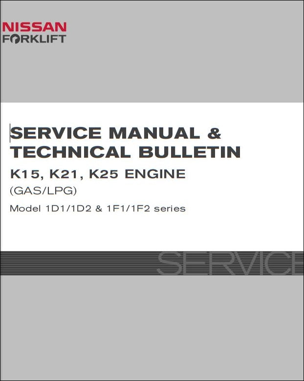 Manual De Serviços NISSAN - K15, K21, K25 ENGINE - Empilhadeira - INGLES