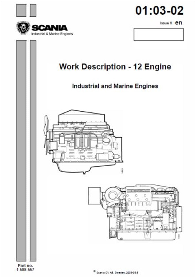 Manual de serviço de oficina do motor Scania DC12 12 litros