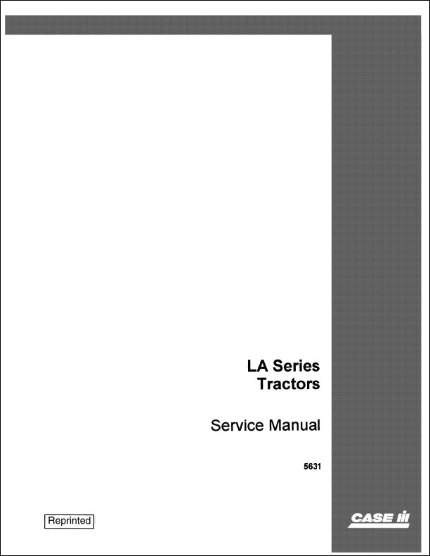 MANUAL DE SERVIÇO CASE - LA SERIES TRACTORS - INGLES