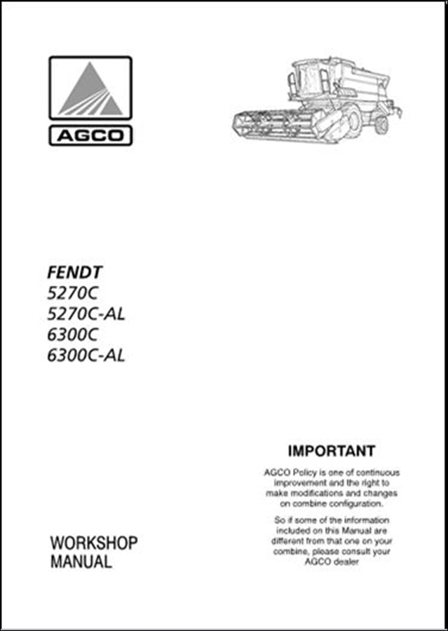 Manual de serviço FENDT - 5270C\5270C-AL\6300C\6300C-AL