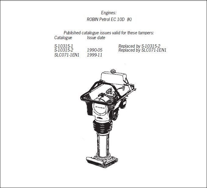 Catalogo De Peças DYNAPAC - LC71 - Vibrating Tamper