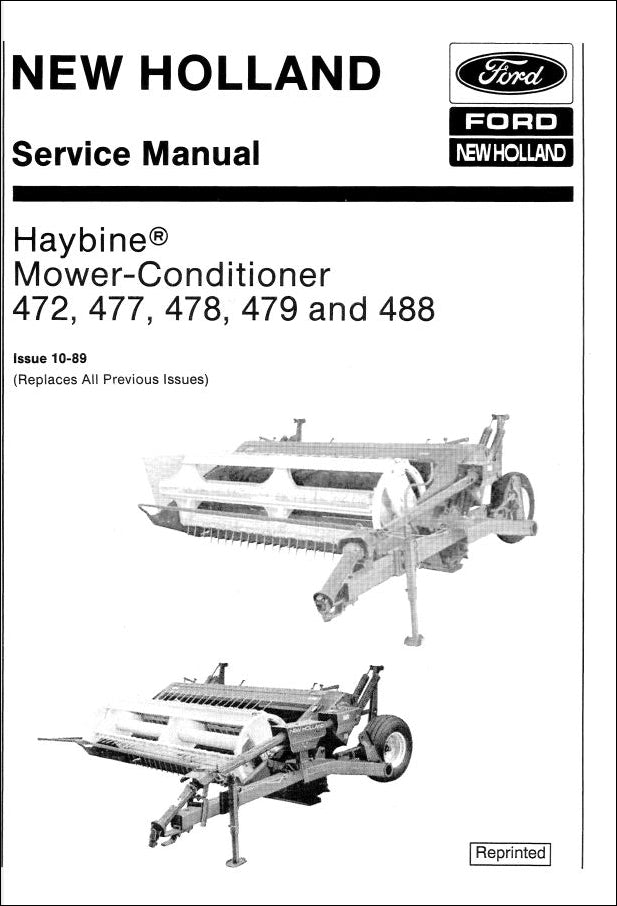 Manual De Serviço NEW HOLLAND - 472, 477, 478 - MOWER-CONDITIONER