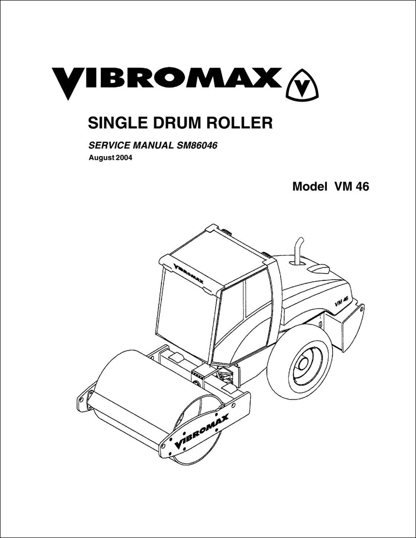 Manual de serviço do rolo Cilindro Único JCB Vibromax VM46
