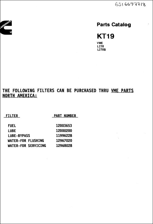 Catalogo De Peças MICHIGAN VOLVO - L270, L270B - ENGINE CUMMINS