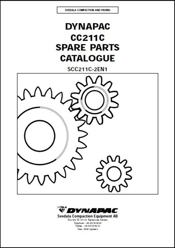 Catalogo De Peças DYNAPAC - CC211C - Roller Vibratory