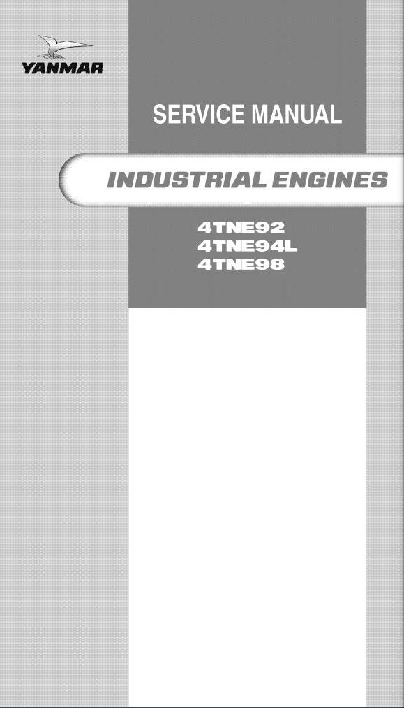 Manual De Serviço HYUNDAI - YANMAR 4TNE92\4TNE94L\4TNE98 - Motor