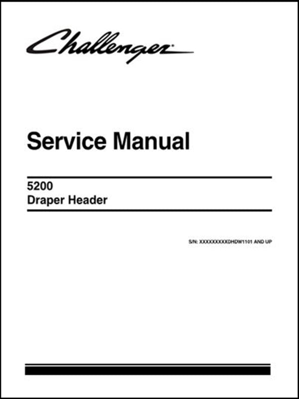 Service Manual CHALLENGER - 5200 - Colhetadeira